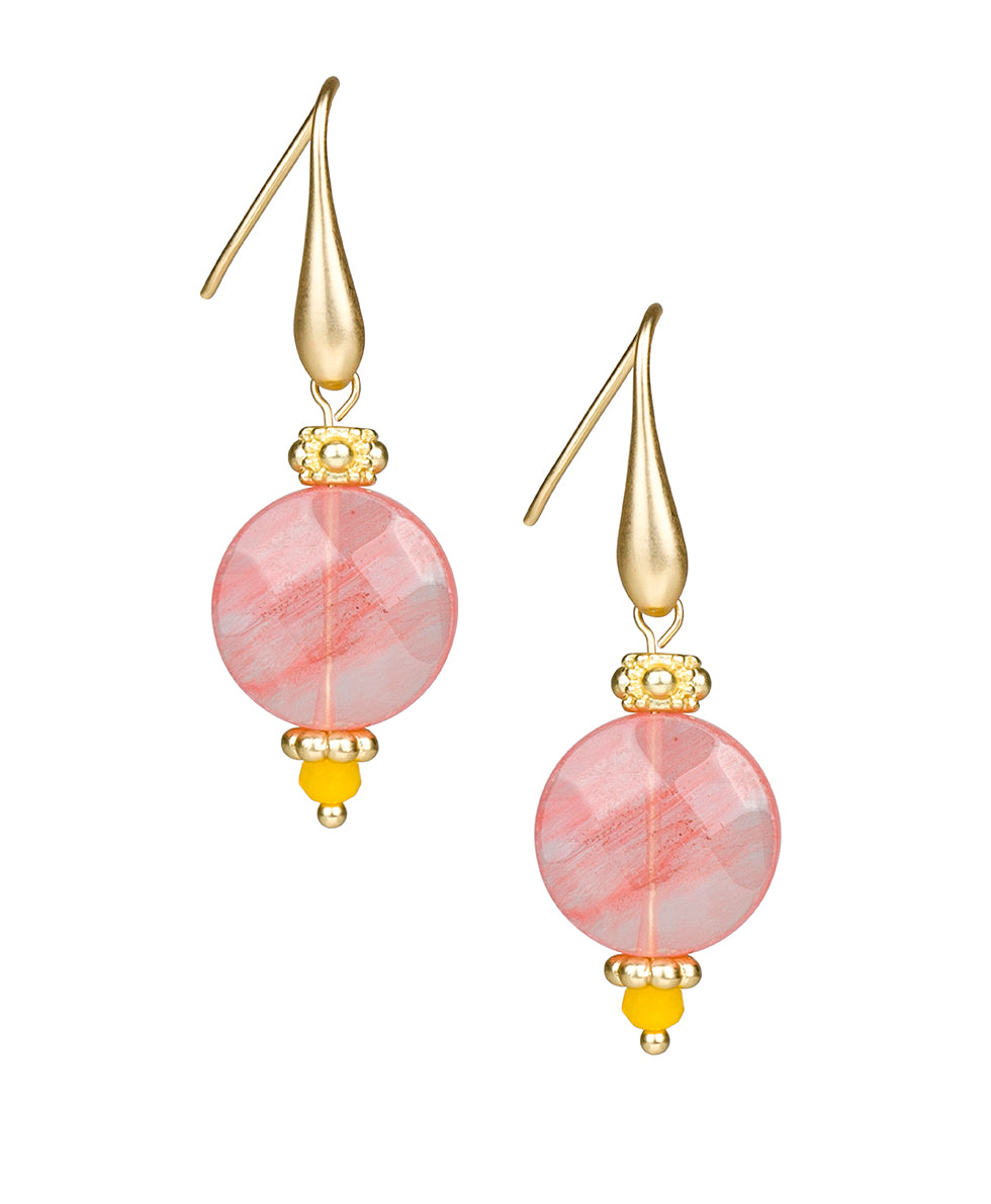 Bead Drop Round Earrings - Eclectic Bead