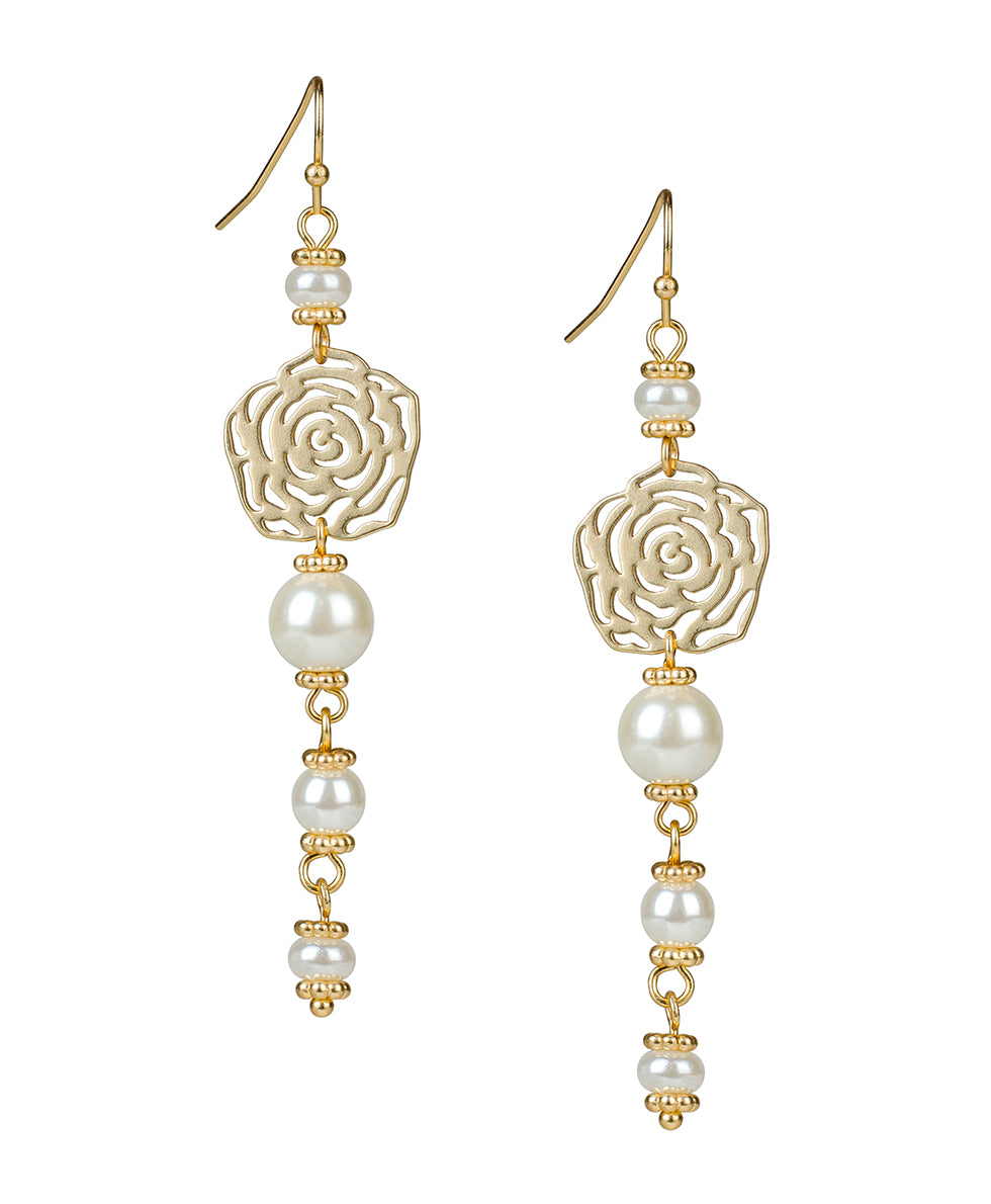 Shoulder Dusters Earrings - Rosey