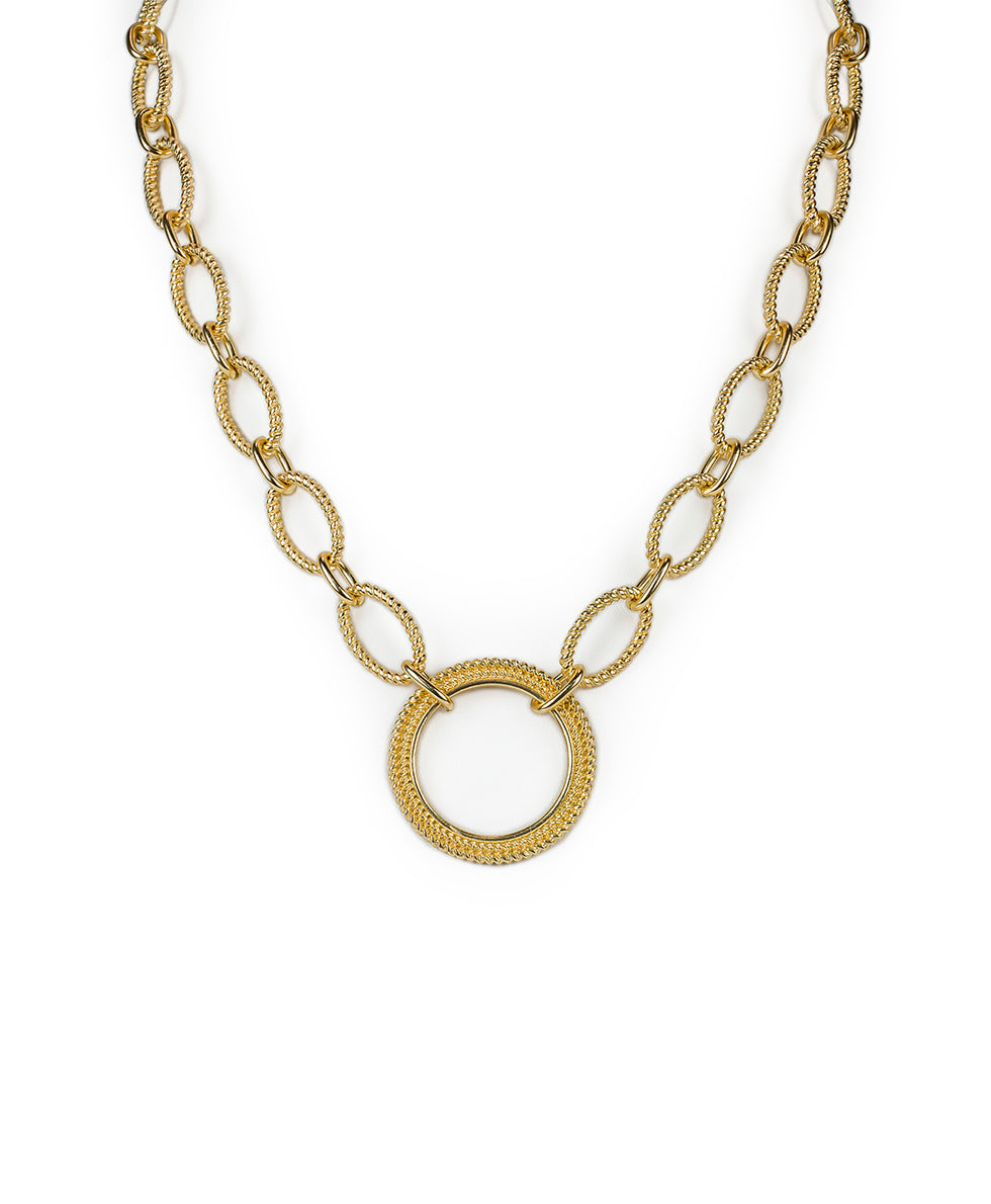 Ring Pendant Necklace - Rope Ring