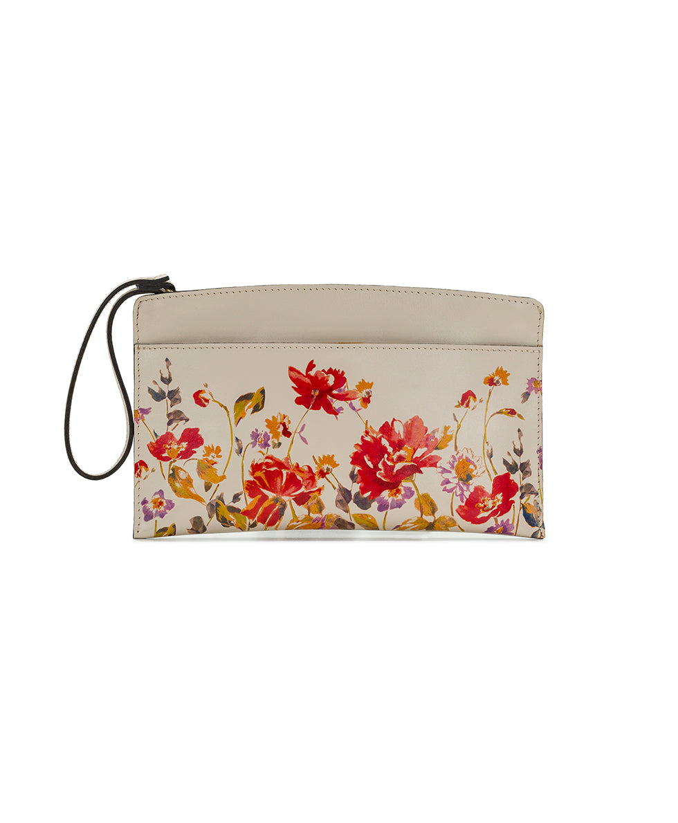 Sivota Wristlet Clutch - Aegean Blooms Spot Print