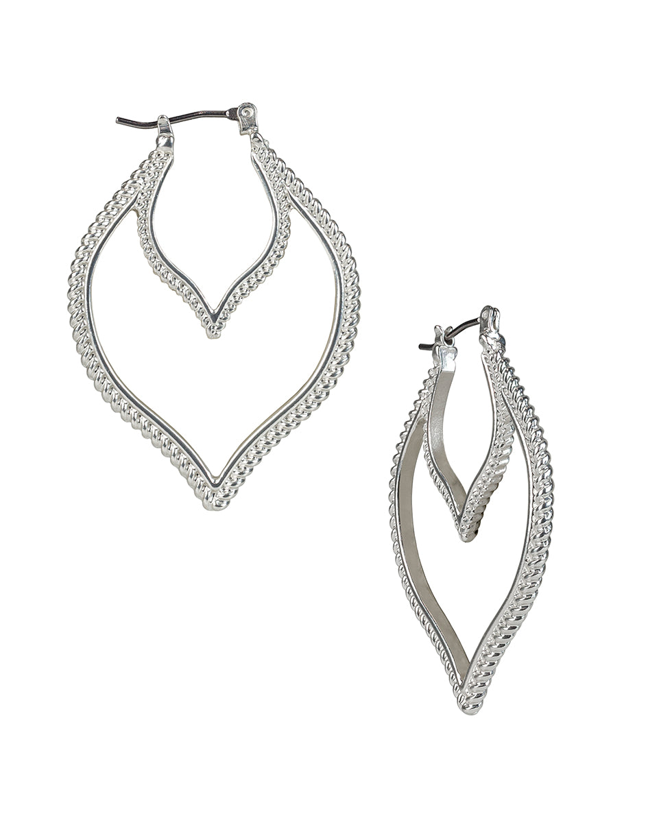 Arabesque Hoop Earrings - Rope Ring