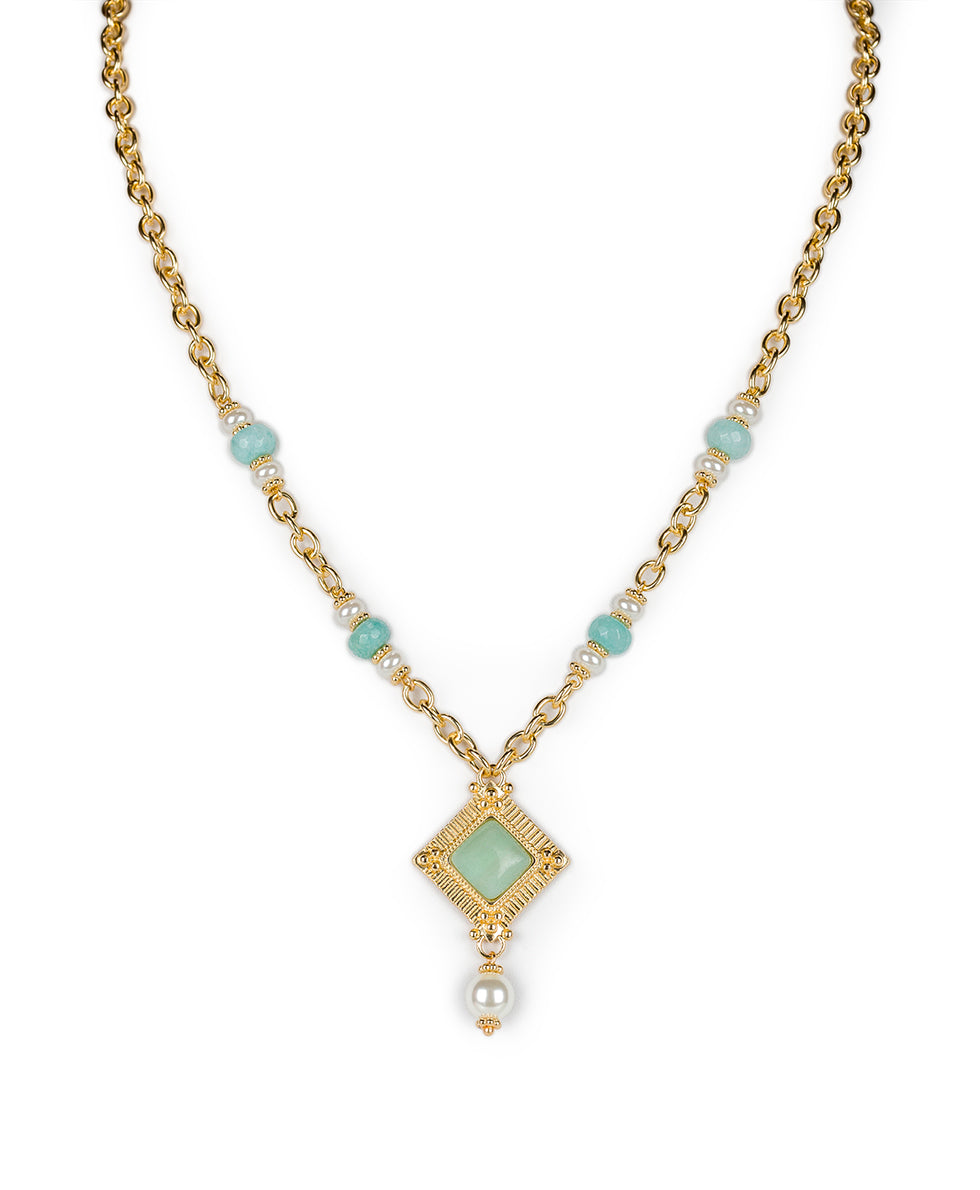 Square Pearl Pendant - Museum