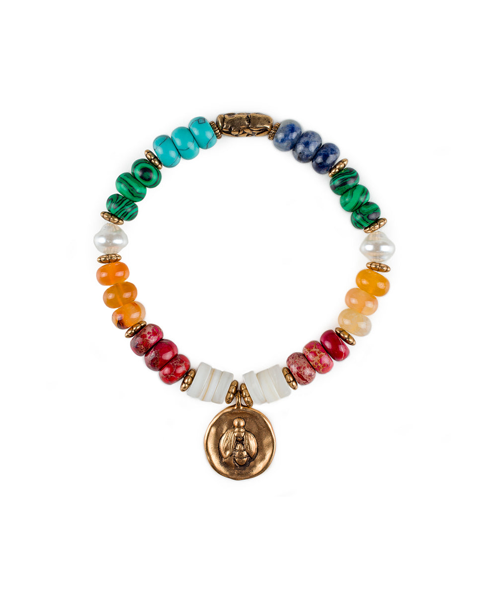 Bee Drop Stretch Bracelet - World Bead