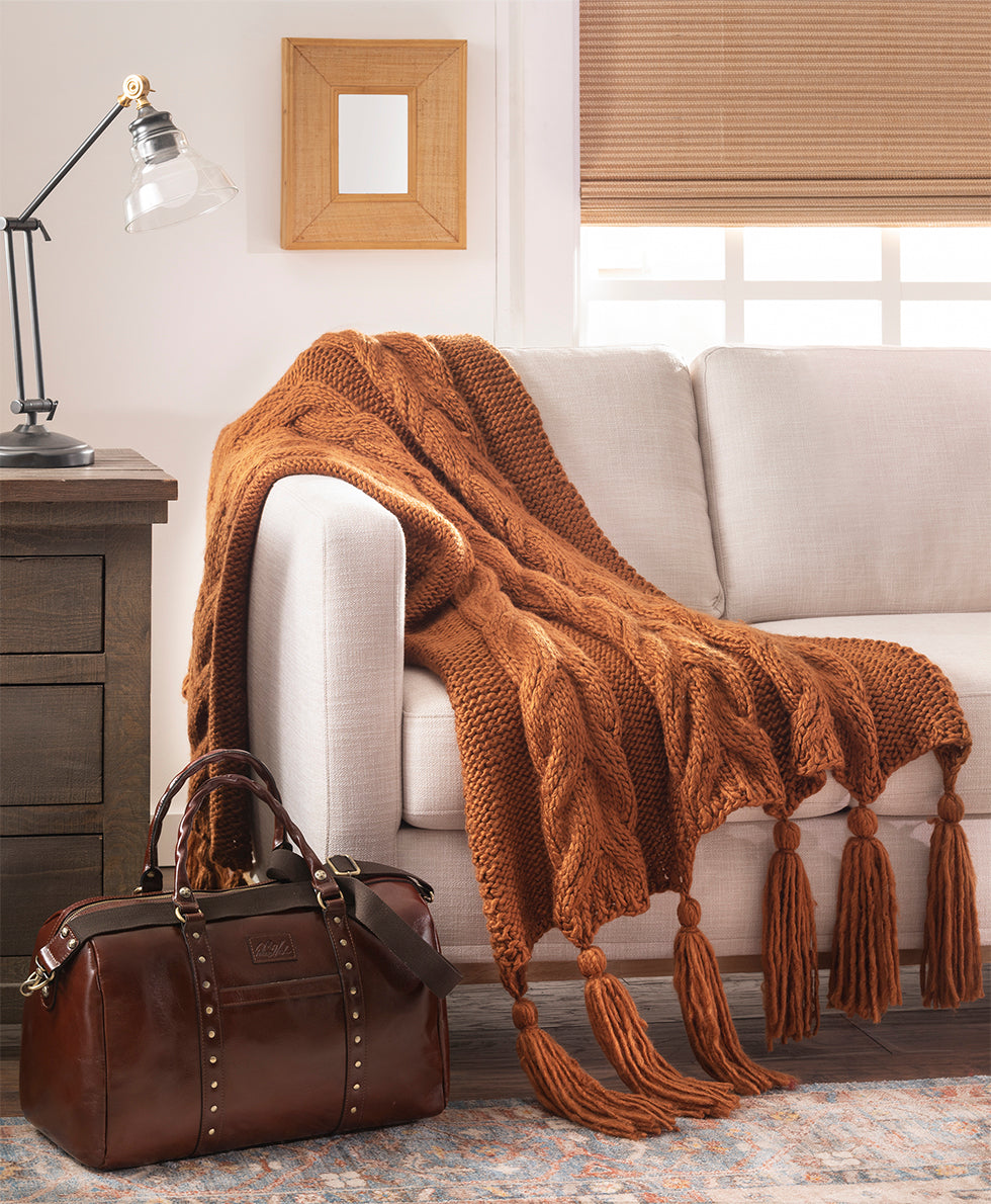Tasseled Throw  - Signature Knit Collection