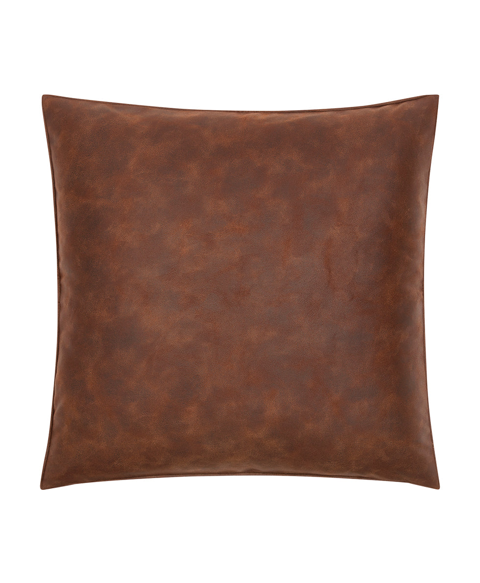 Square Decorative Pillow - Faux Leather Collection