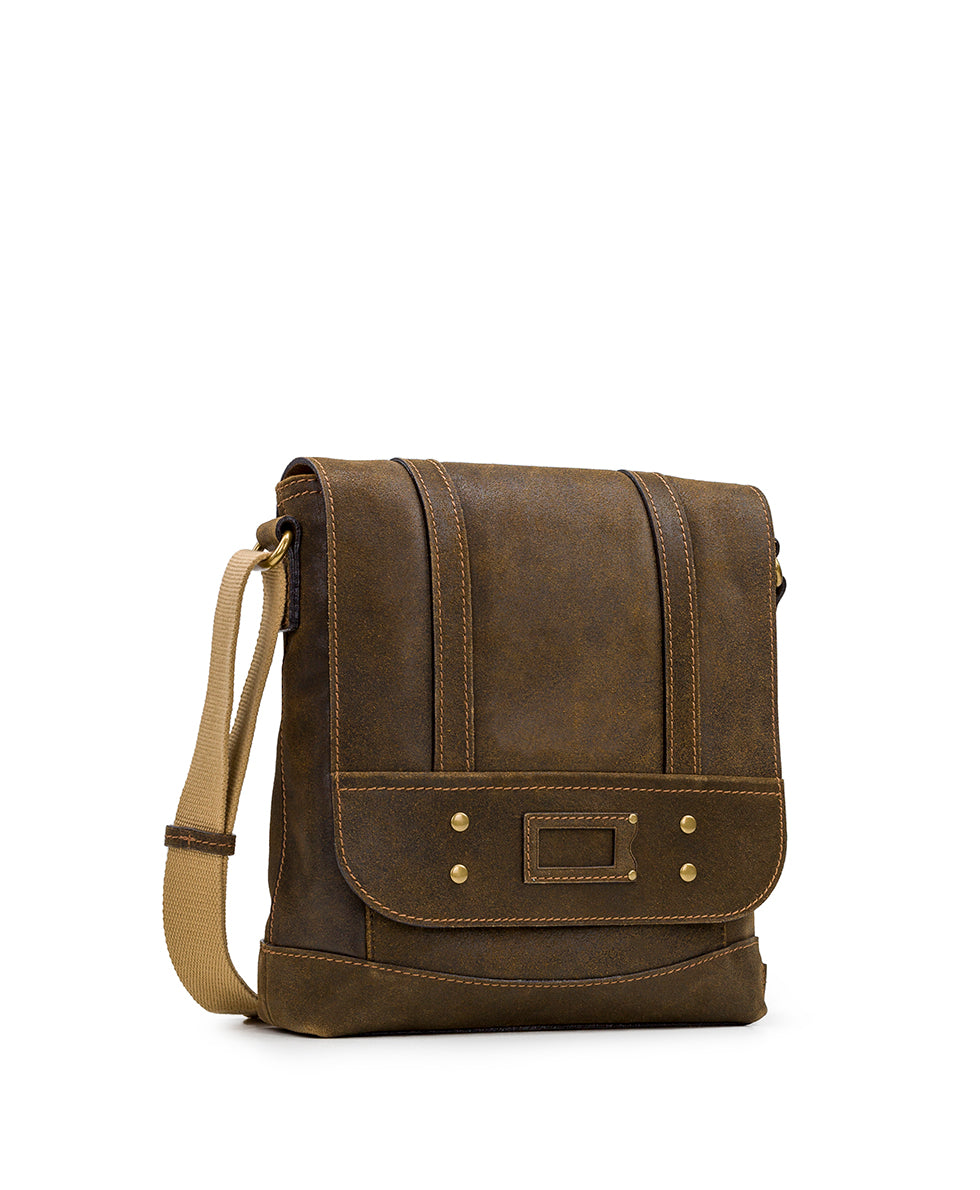 North/South Messenger Bag - Moto Leather