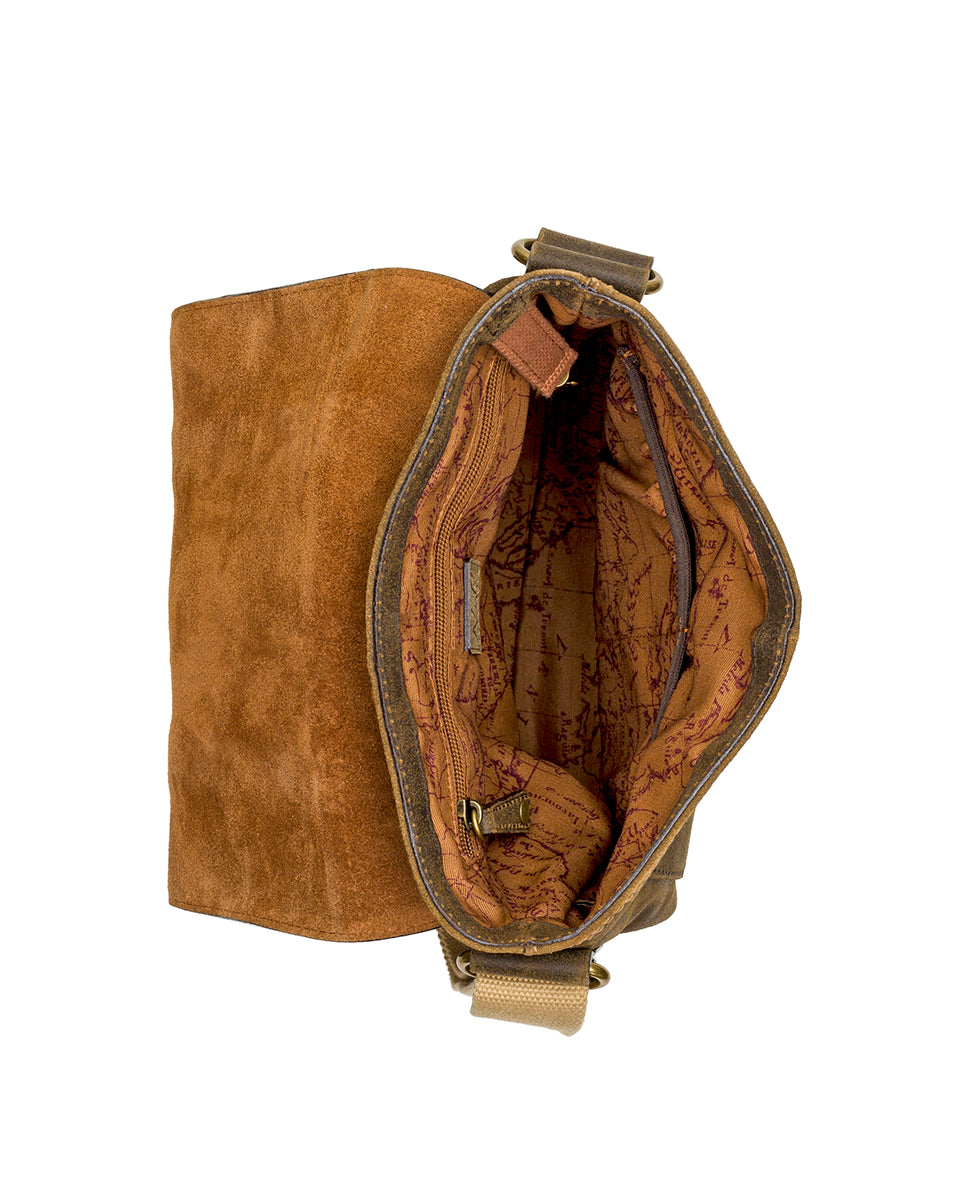 North/South Messenger Bag - Moto Leather