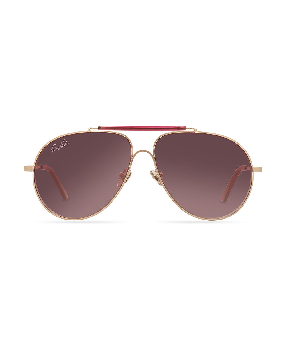 Gloria Aviator Sunglasses - Wine
