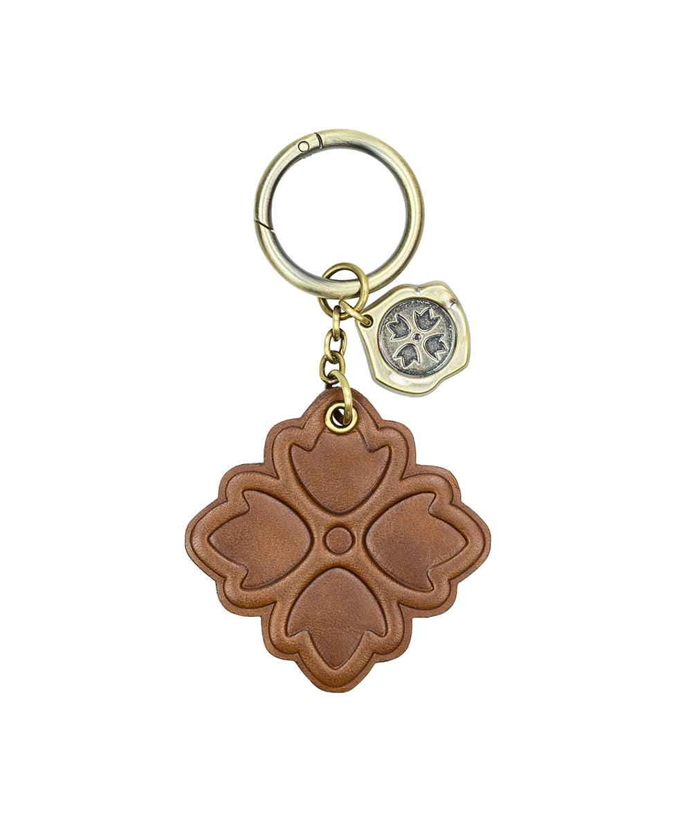 Floret Bag Charm - Cognac