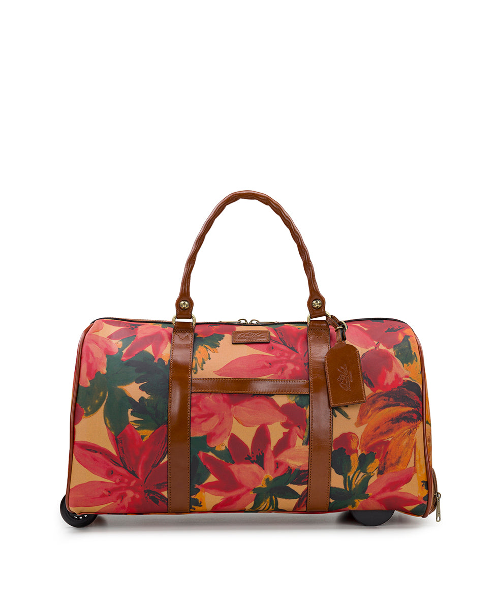 Avola Trolley Duffel - Patina Coated Linen Canvas — Spring Multi
