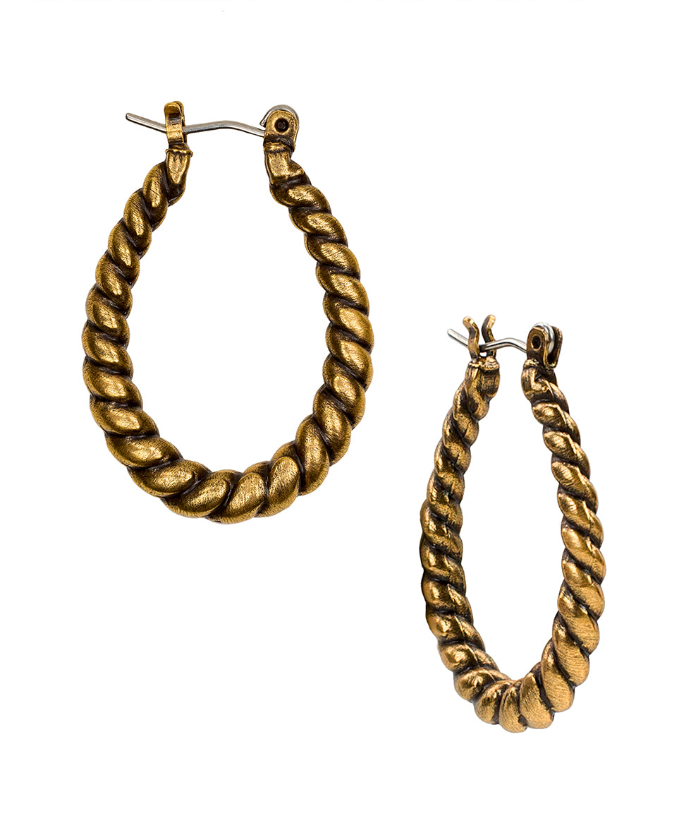 Twisted Rope Hoop Earrings