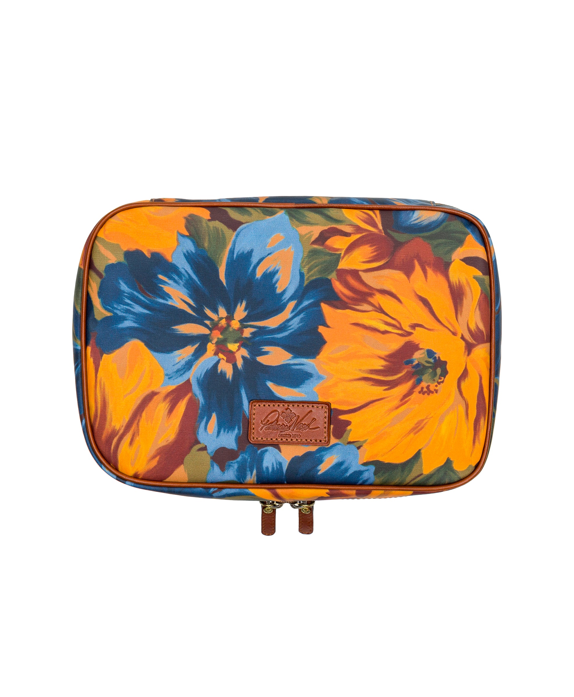 Ilaria Hanging Case - Patina Coated Linen Canvas — Marigold Harvest