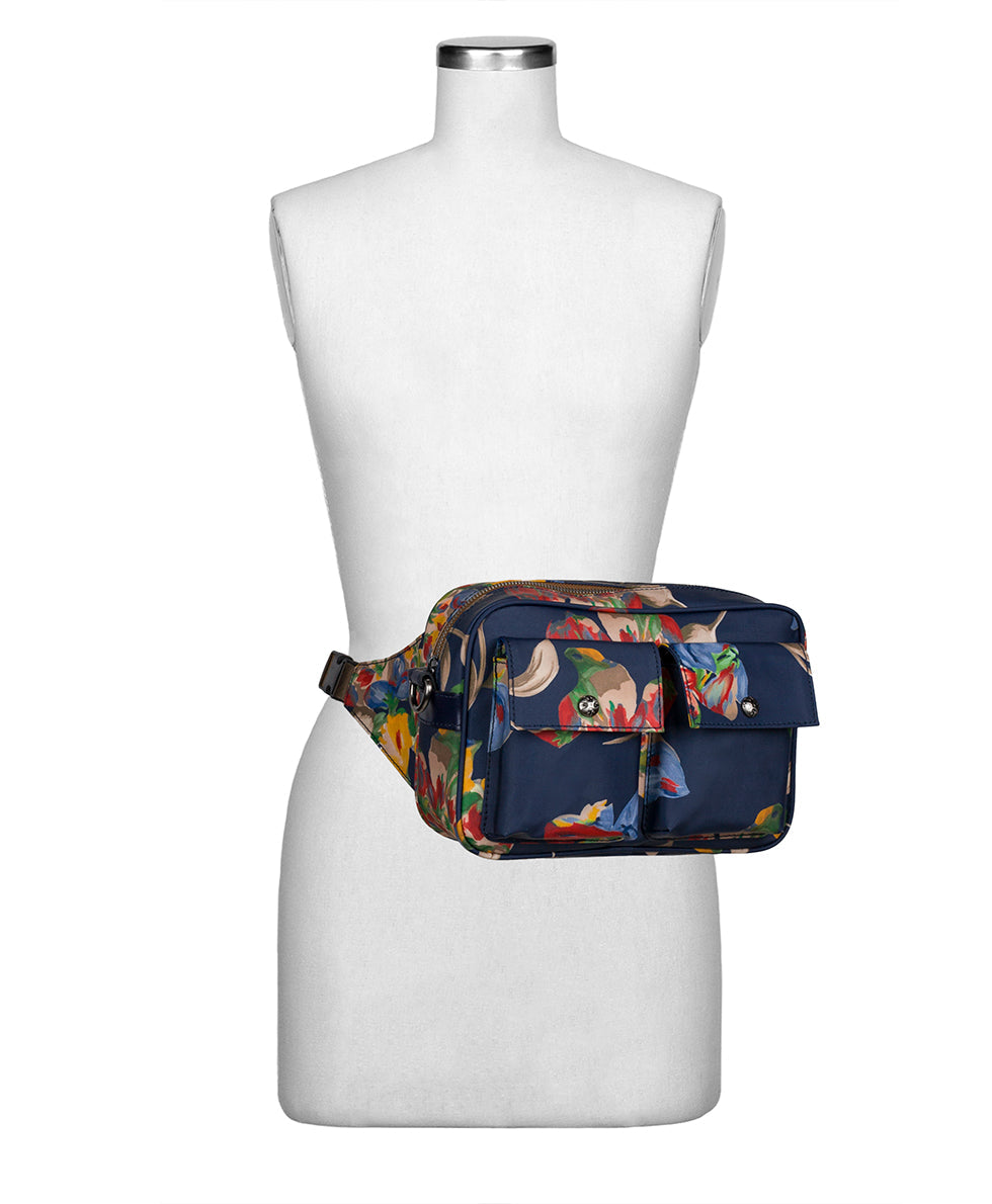 Praiano Belt Bag - Patina Coated Linen Canvas — Le Fleur