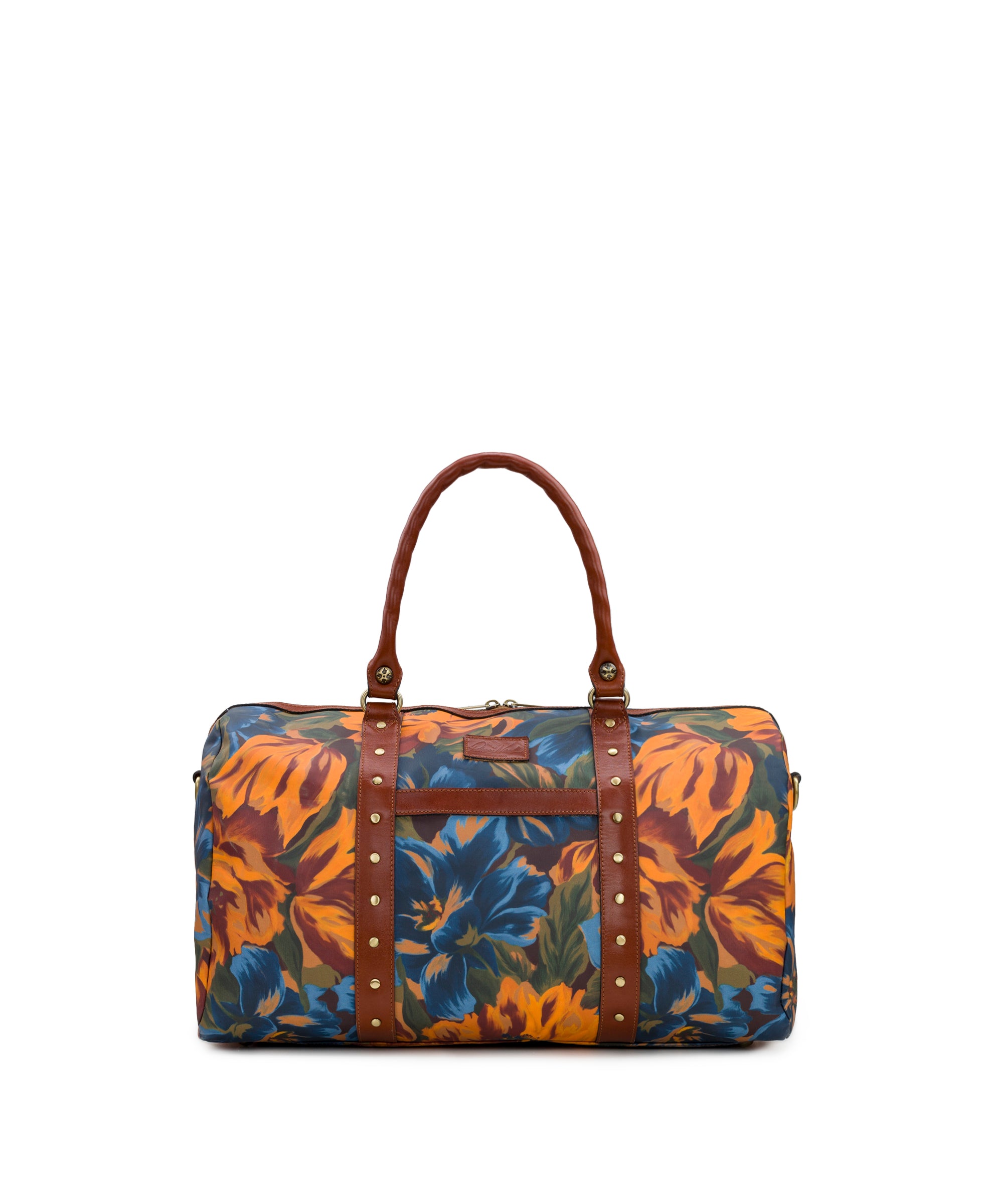 Milano Weekender Duffel Bag - Patina Coated Linen Canvas — Marigold Harvest