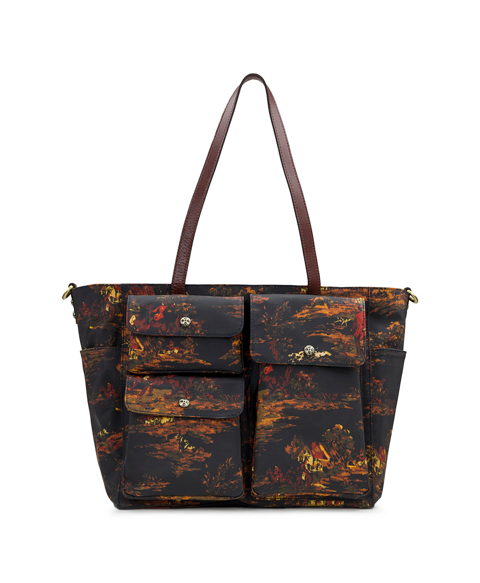 Sorlana Travel Tote - Patina Coated Linen Canvas — Kent Countryside