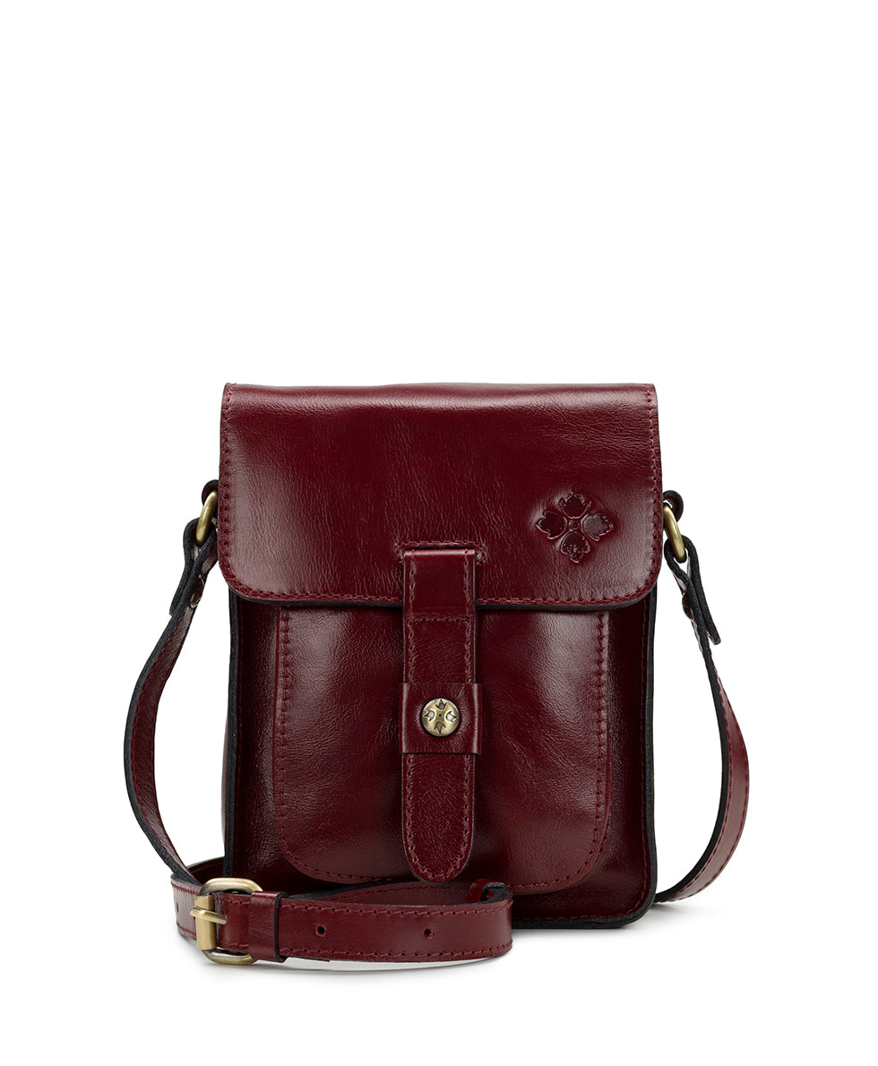 Lari Crossbody - Vintage Distressed Leather – Maroon