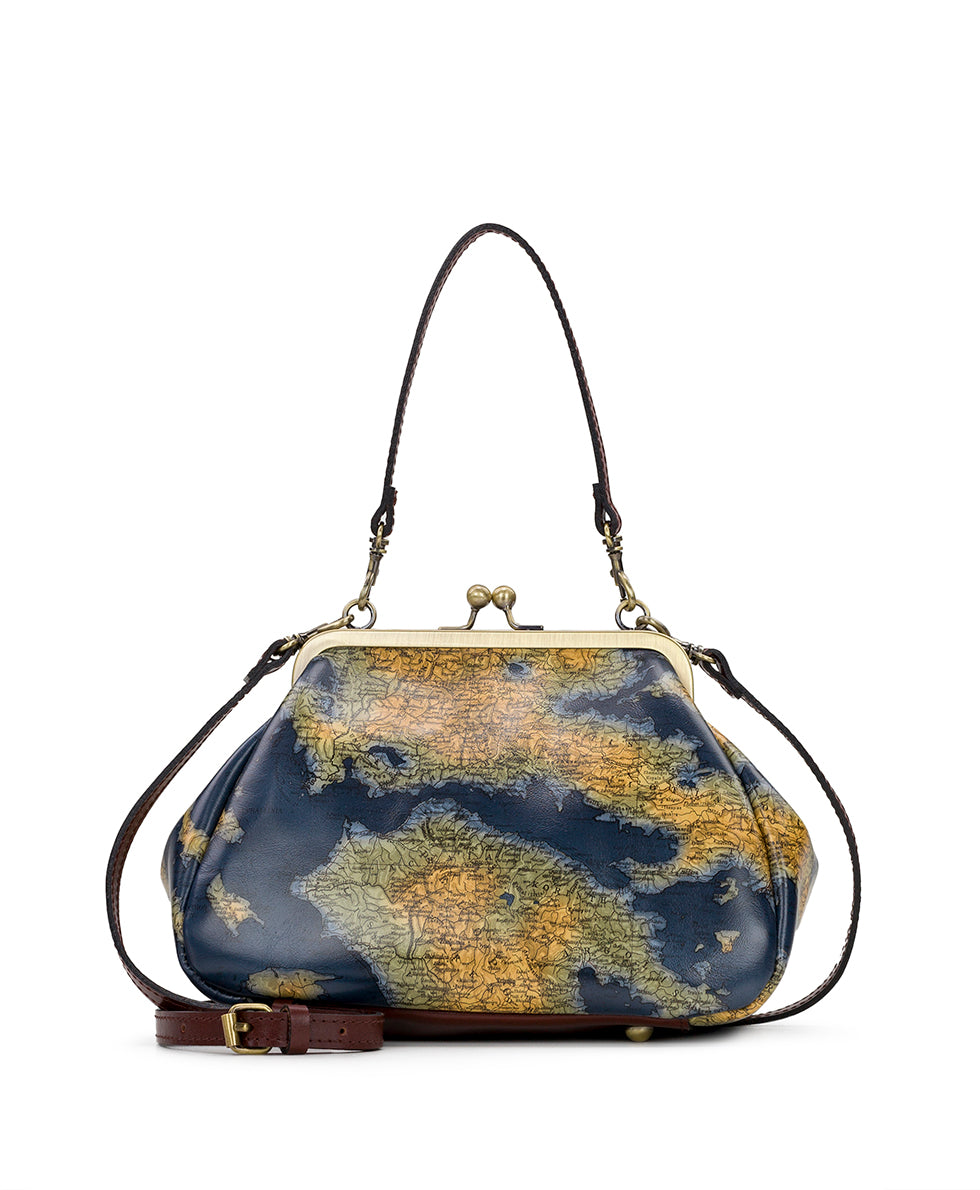 Annie Frame Crossbody - Greek Map