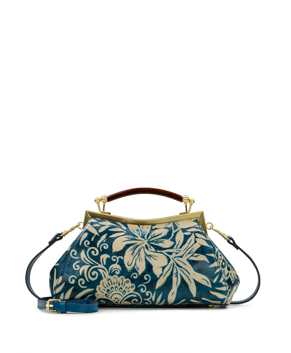Kelmscott Frame Satchel - Greek Floral Print