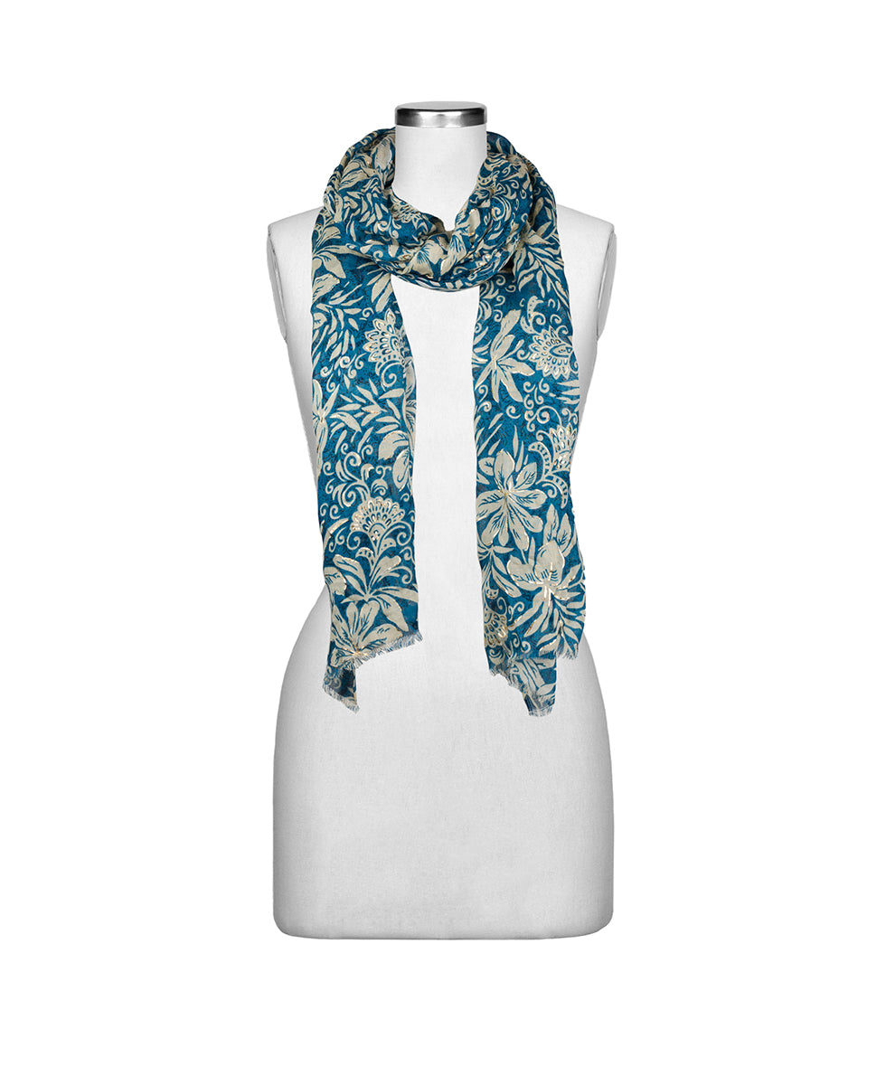 Scarf - Greek Floral Print