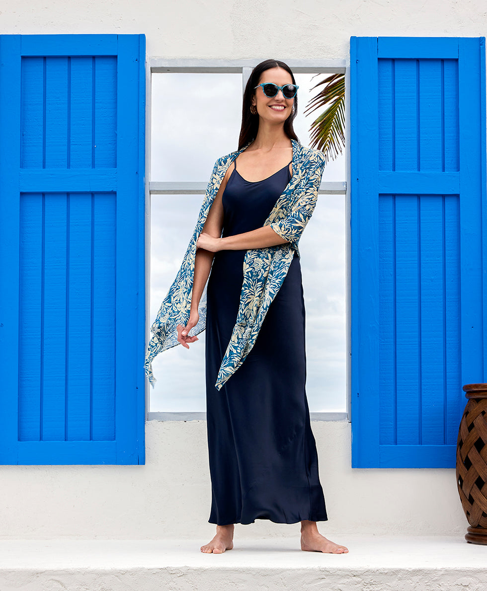 Scarf - Greek Floral Print