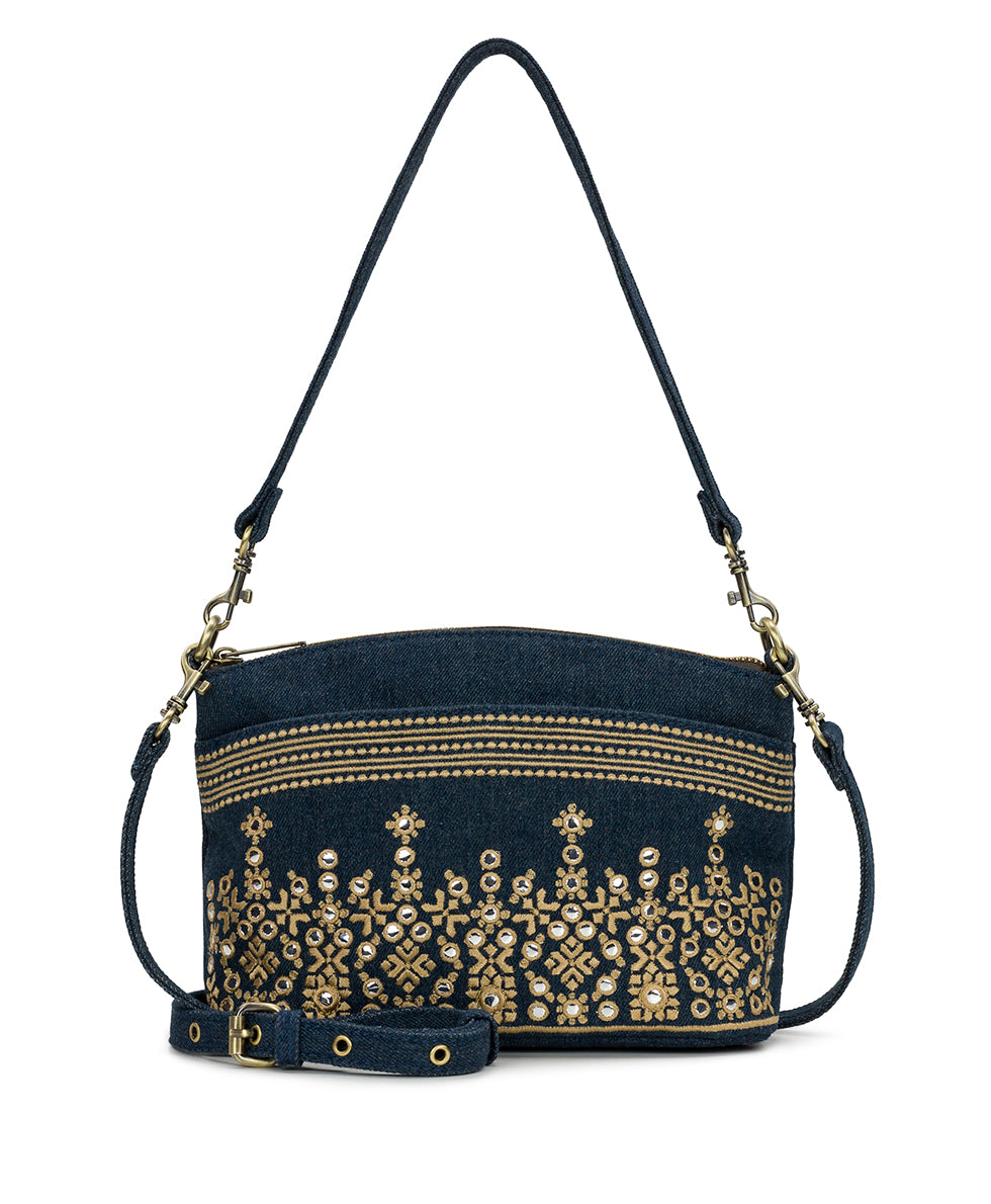 Arlee Crossbody - Greek Mirror Embroidery