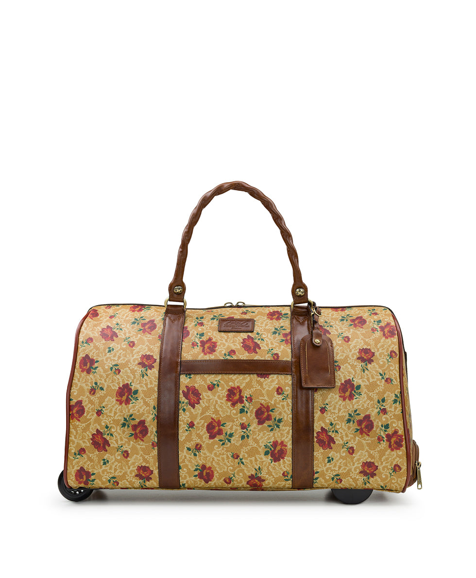Avola Trolley -  Patina Coated Linen Canvas Western Lace