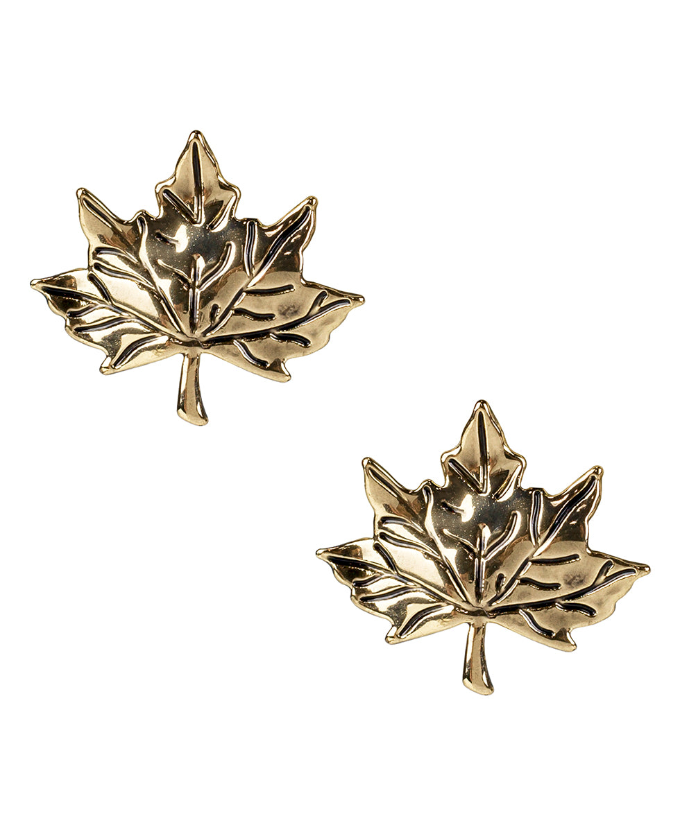 Maple Leaf Stud Earrings - Falling Leaves