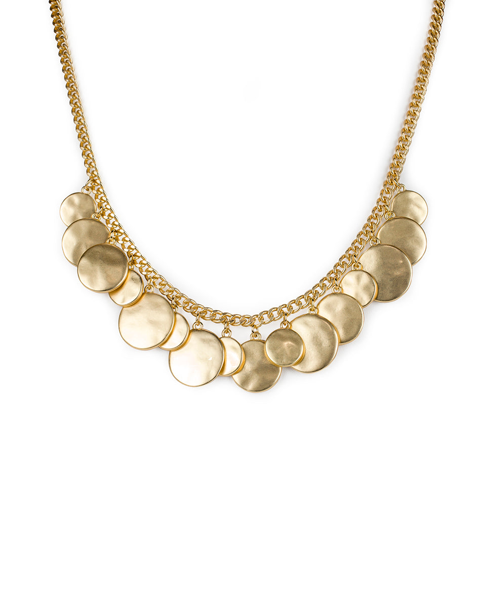 Multi Charm Necklace - Coin Bead