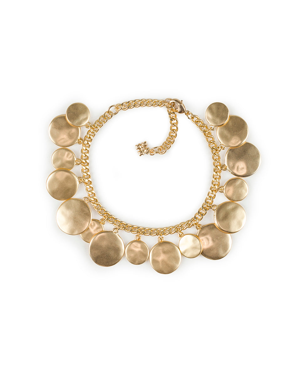 Multi Charm Bracelet - Coin Bead