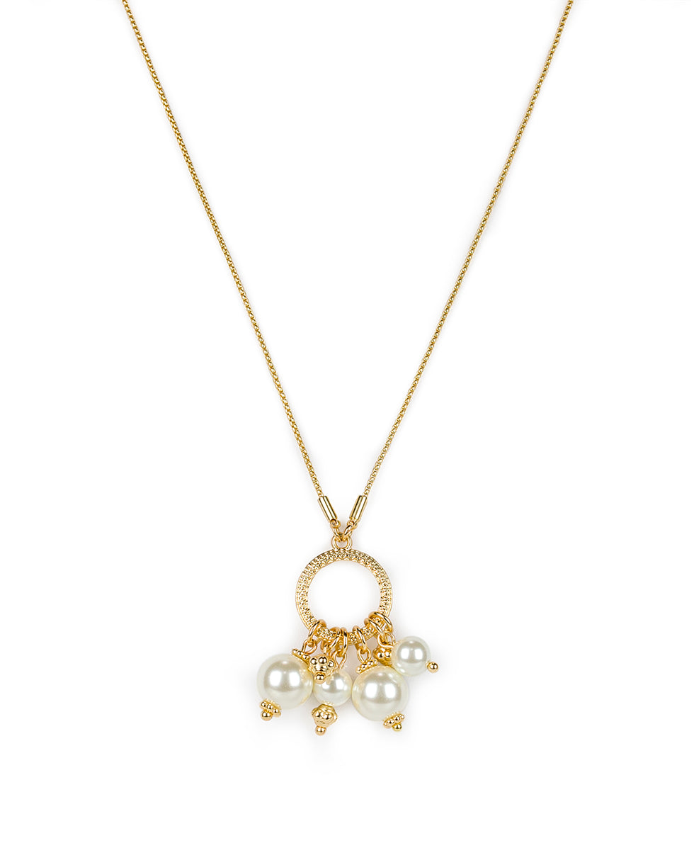 Pearl Multi Drop Necklace - Pearl