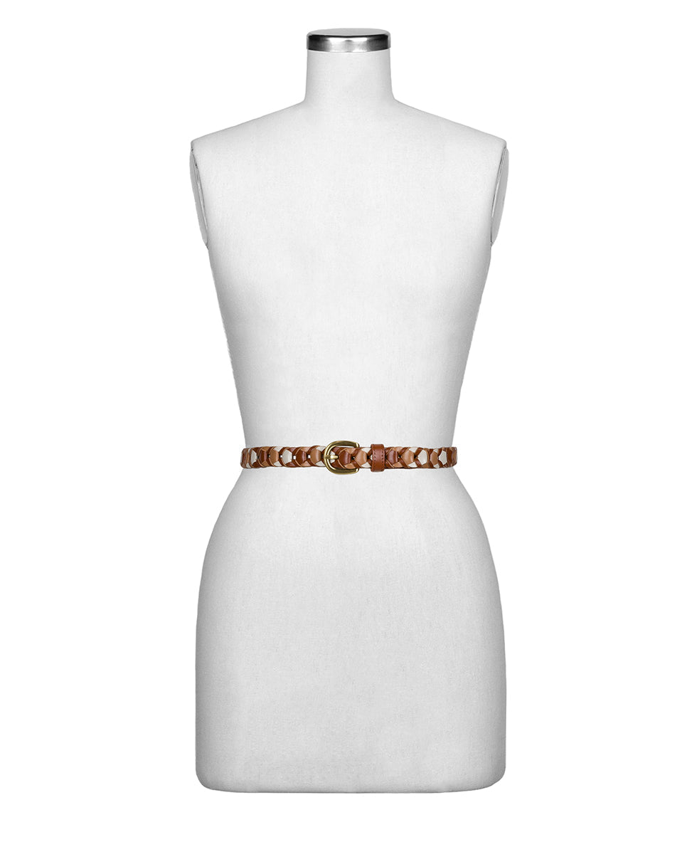 Atina Chainlink Belt - Latte Tan Naturale