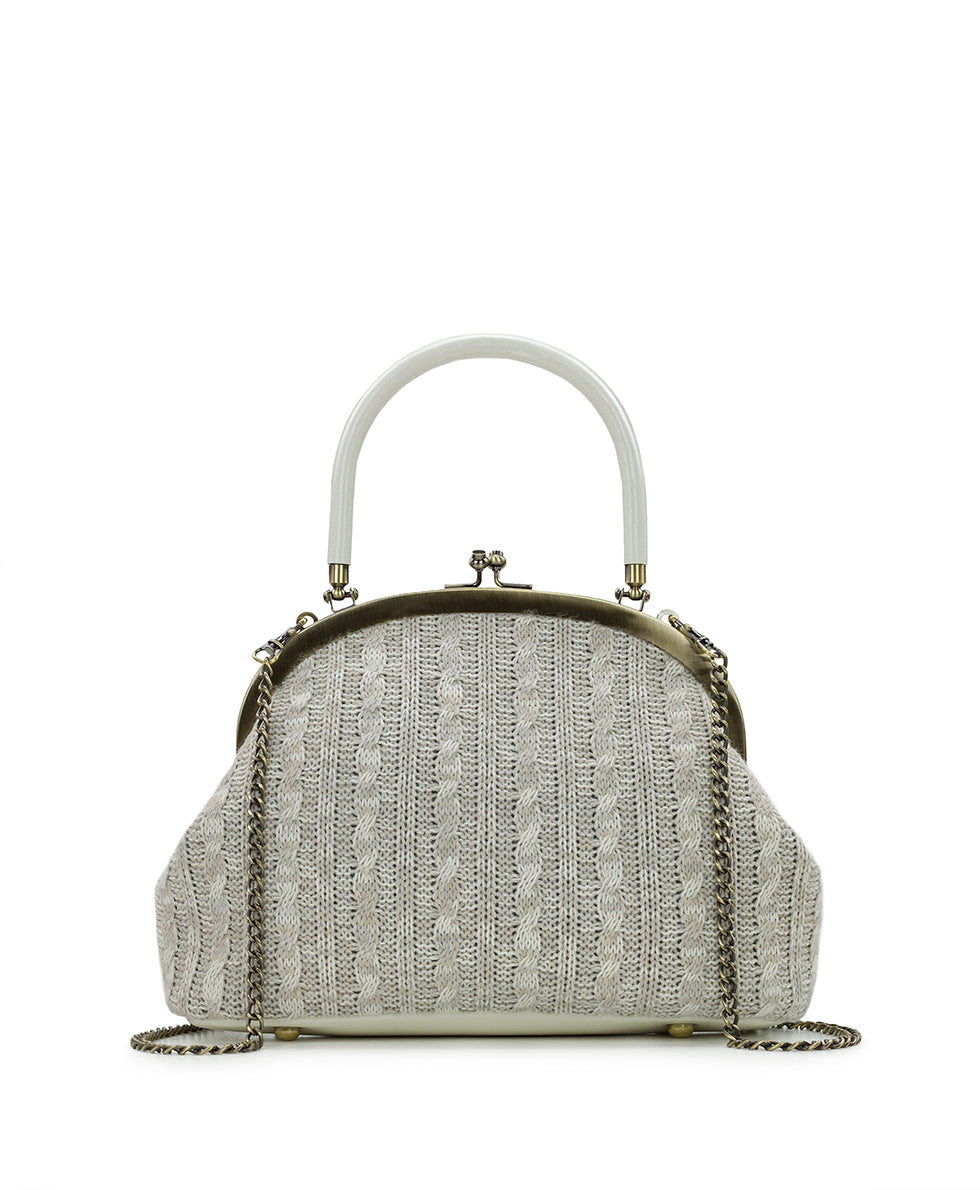 Willow Top Handle Frame Bag - Knitted