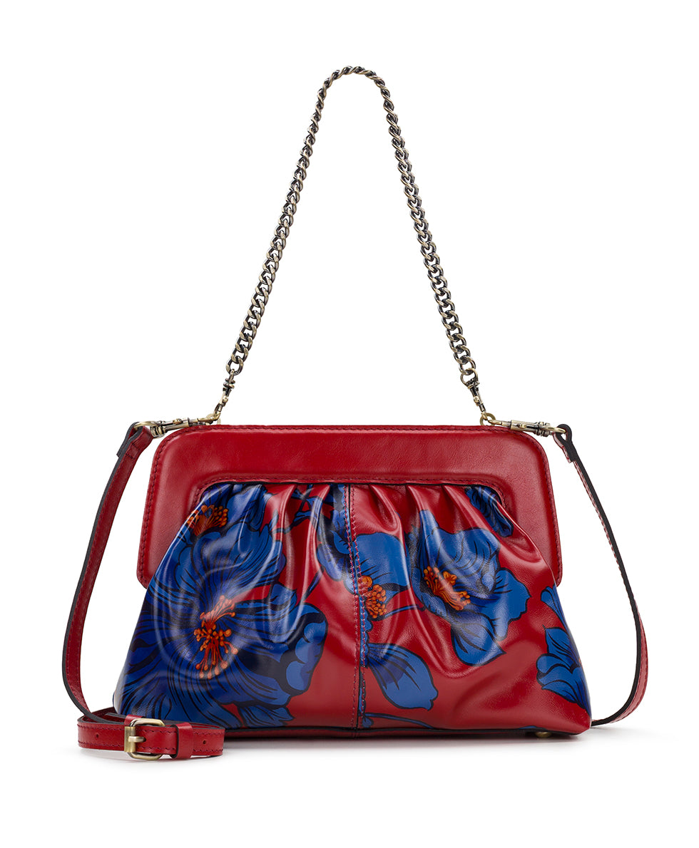 Zelia Frame Clutch - Grecian Rose Print