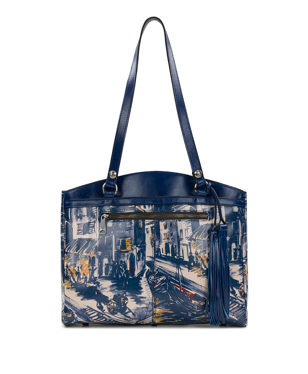 Poppy Tote w/ Tassel - Harbor Nights