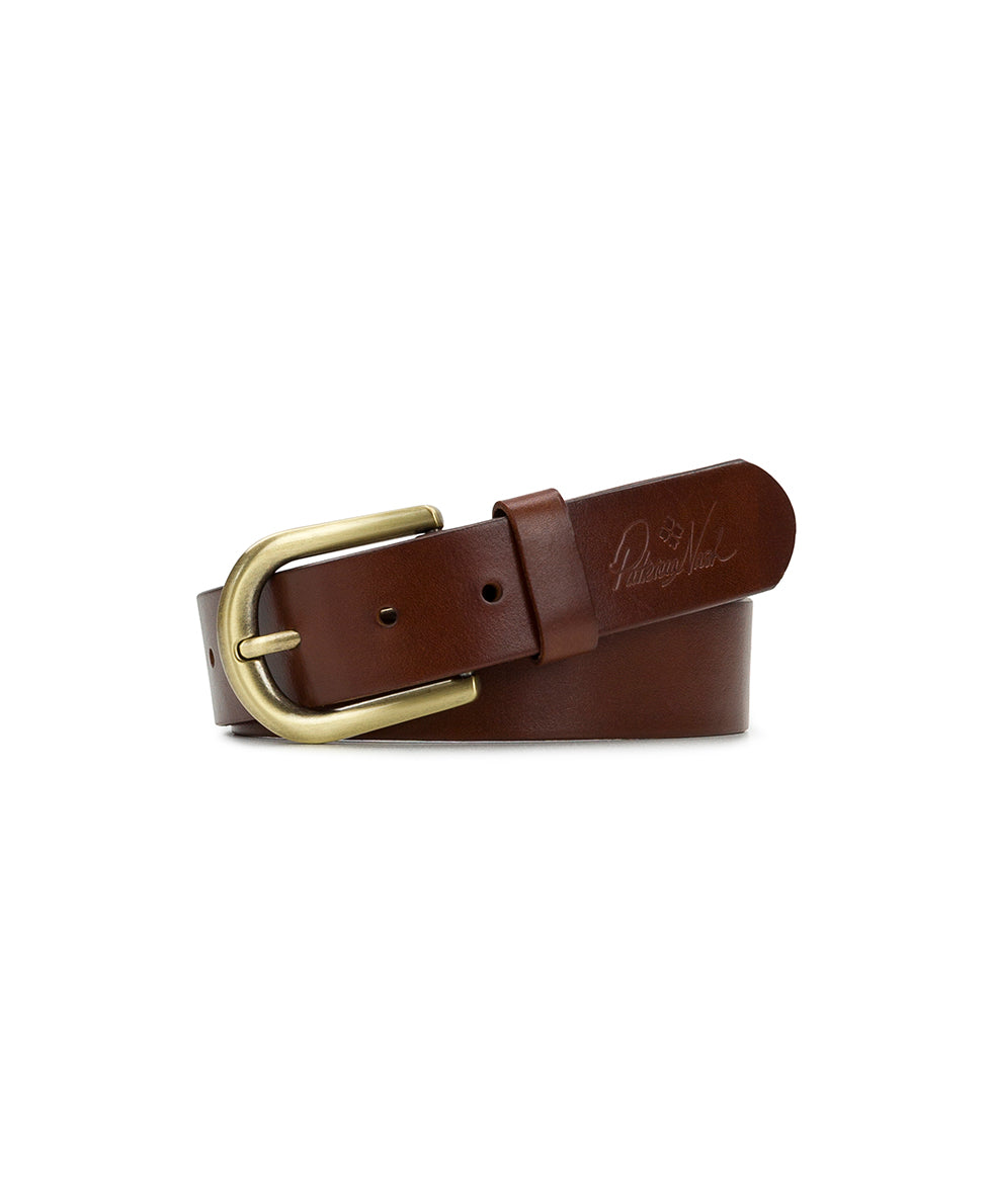 Vietri Belt - Vintage Distressed Leather - Cognac