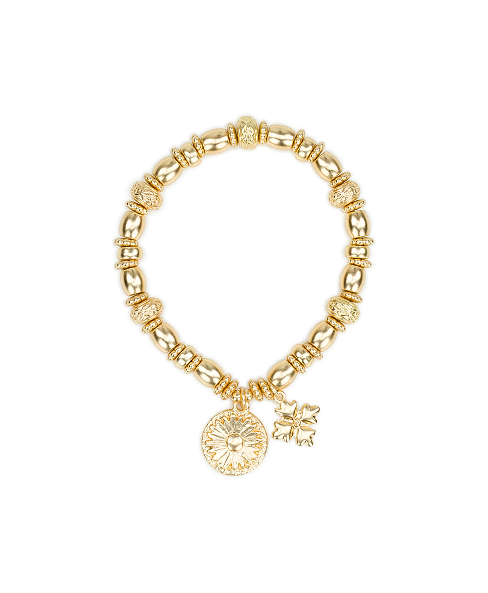 Metal Stretch Bracelet - Aegean Blooms