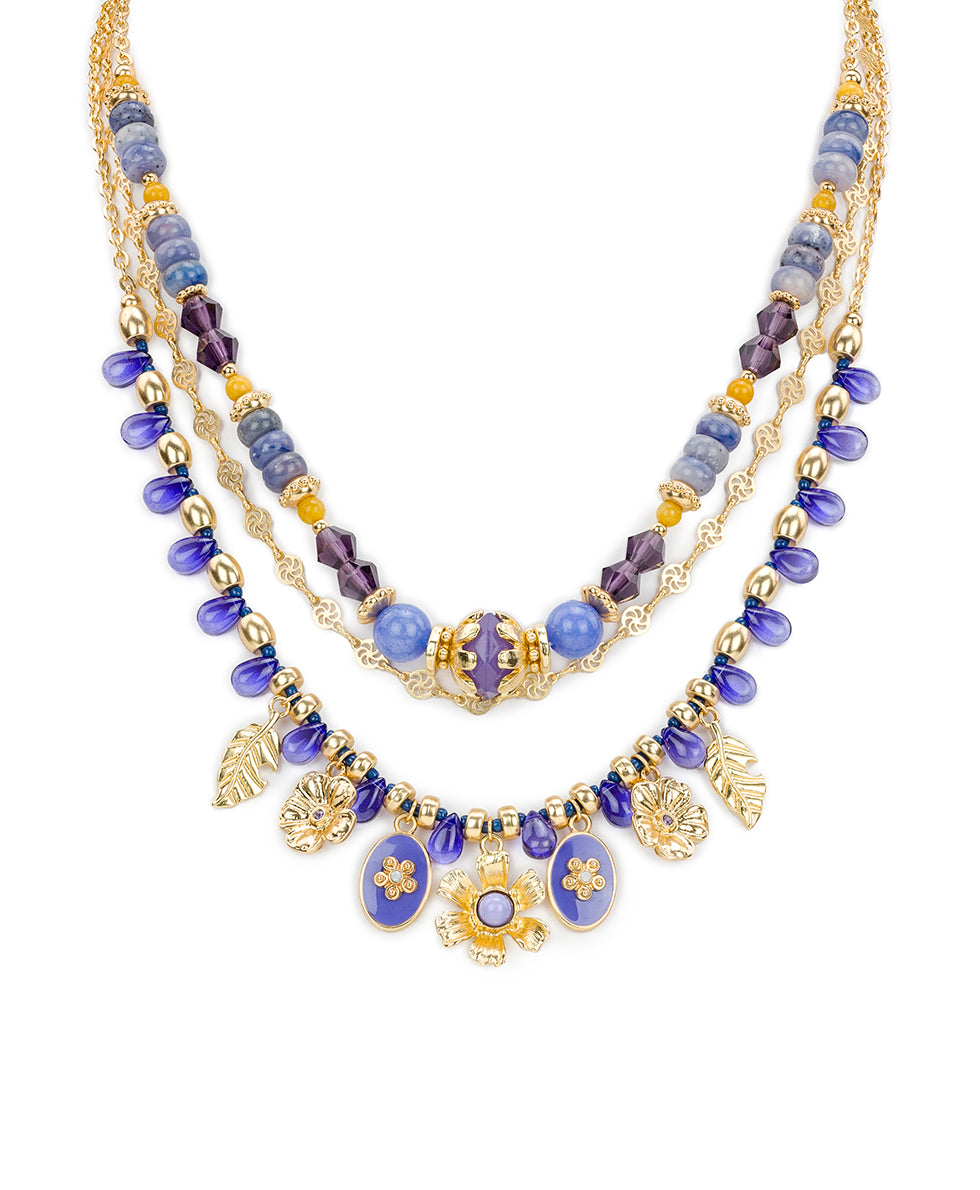 Modular Three Strand Necklace - Aegean Blooms