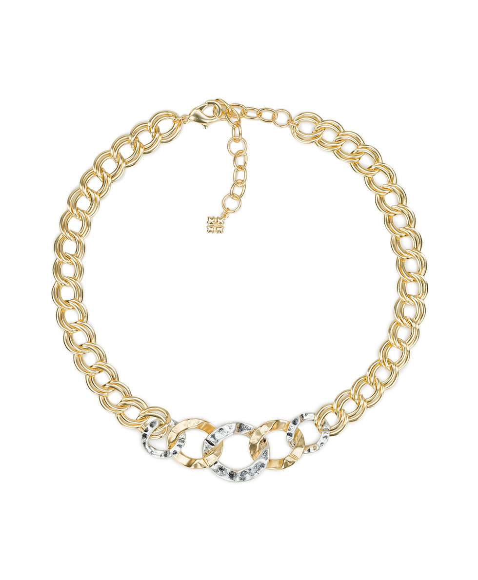 Link Necklace - Hammered Link