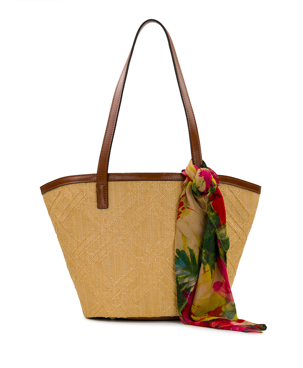 Marconia Tote with Spring Multi Scarf - Woven
