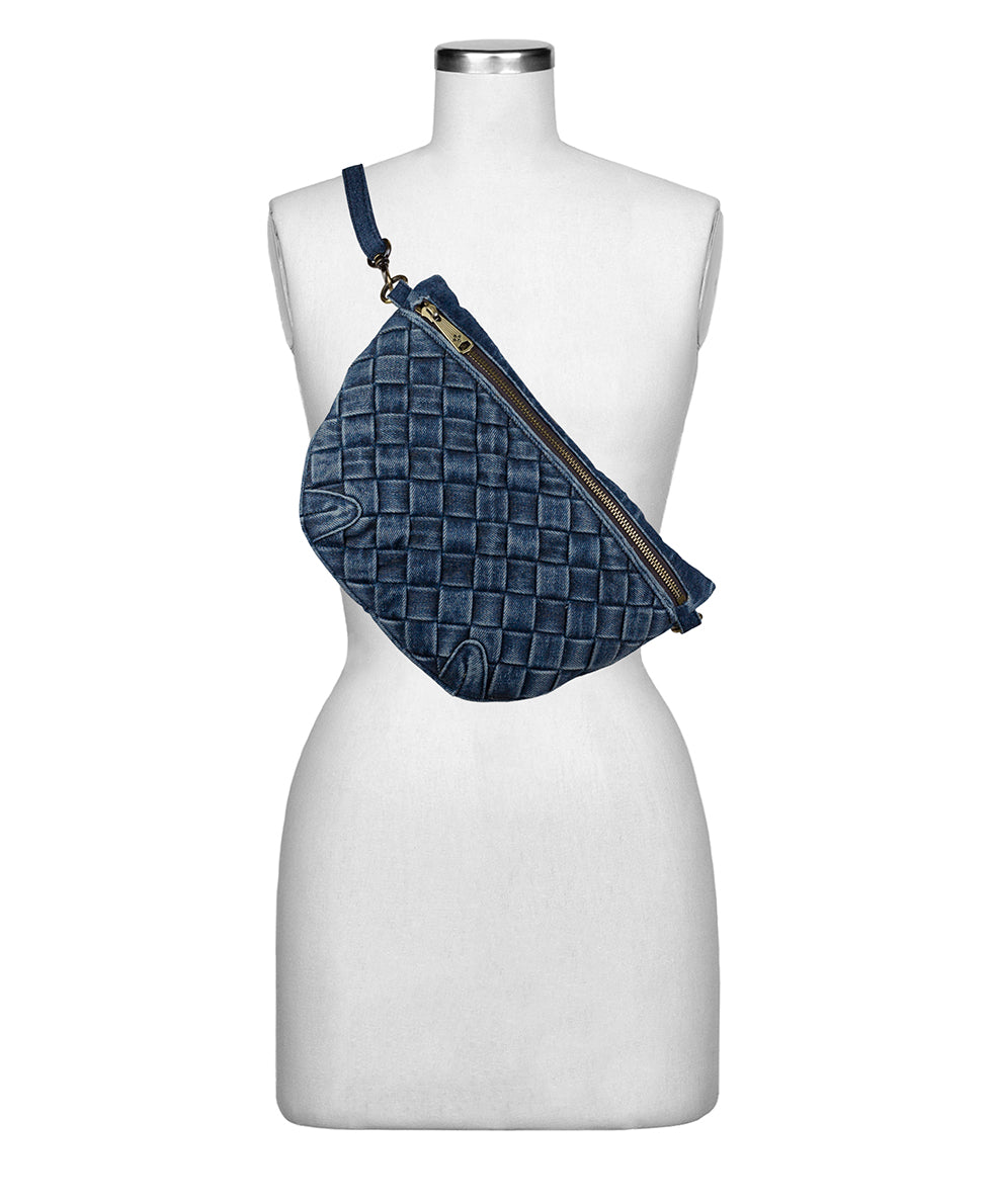 Tinchi Belt Bag - Washed Woven Denim