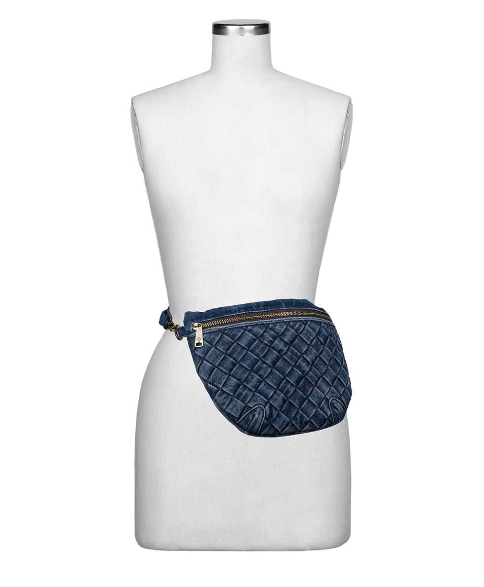 Tinchi Belt Bag - Washed Woven Denim