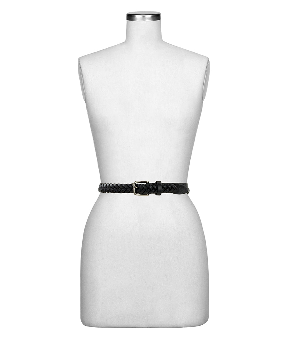 Evania Woven Belt - Spring Multi Tooled — Black