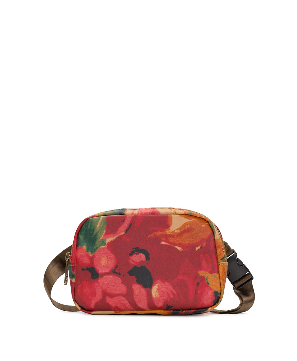 Tremezzo Belt Bag - Patina Coated Linen Canvas — Spring Multi