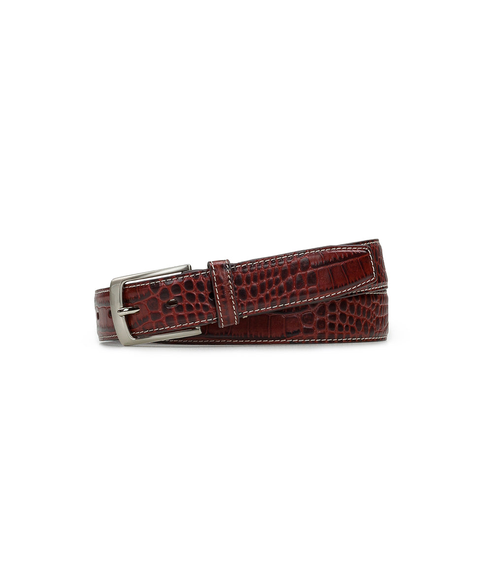Nash Men's Croc Belt - British Tan