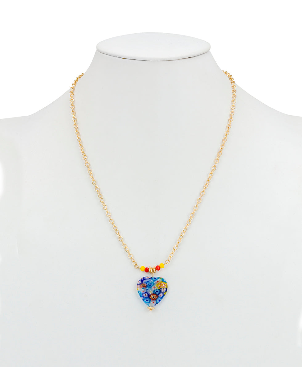 Heart Pendant Modular Necklace - World Bead