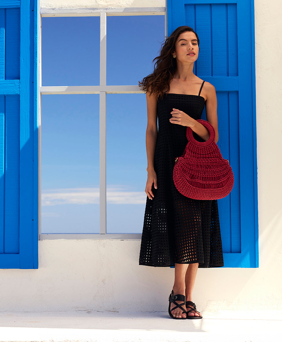 Pisticci Flapover Crossbody - Hand Woven Knot