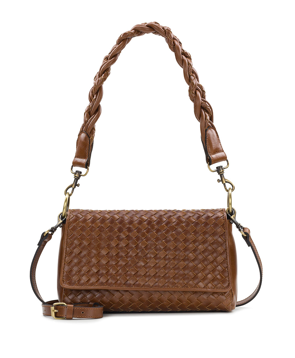 Madalina Woven Crossbody - Vintage Distressed Leather