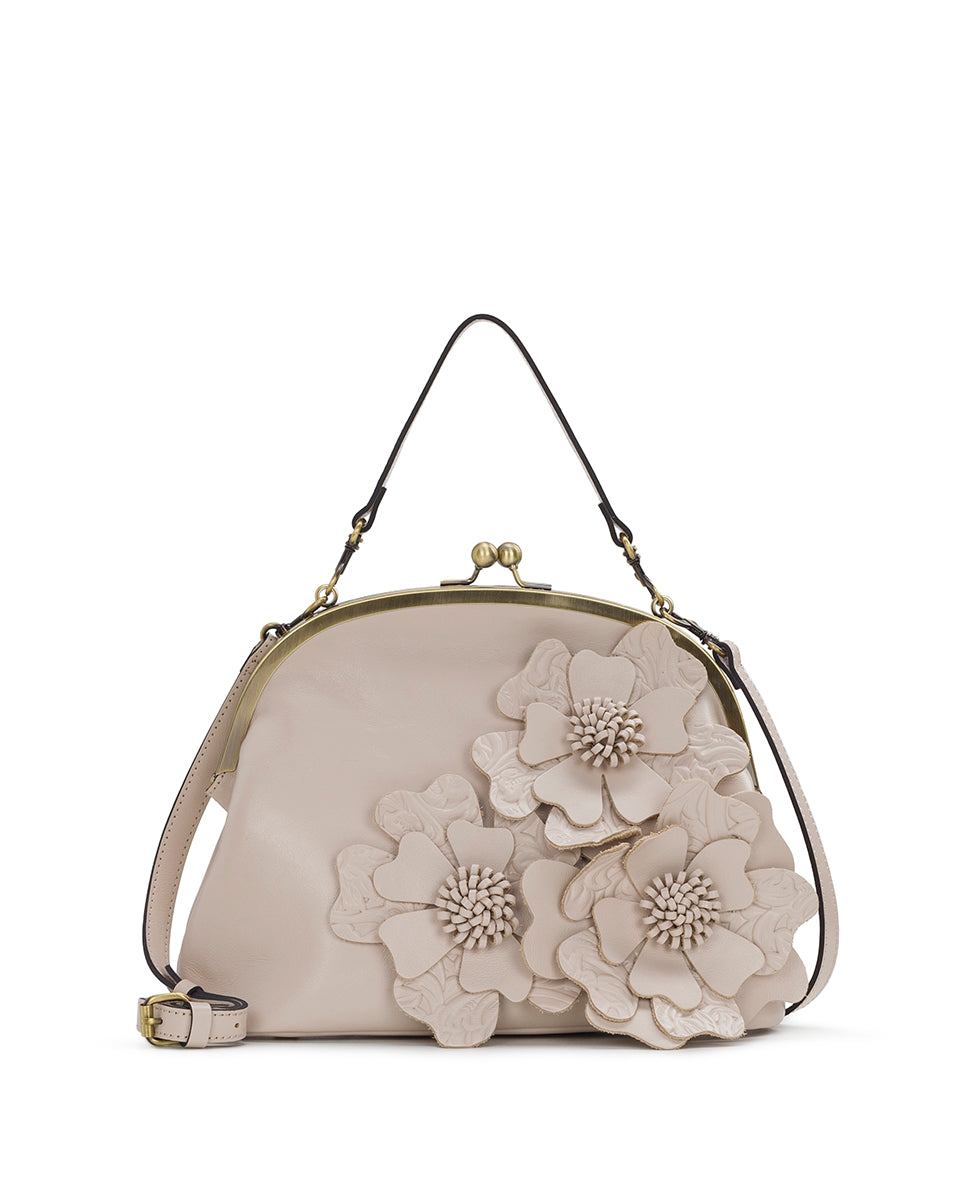 Willow Top Handle Frame - Floral Applique