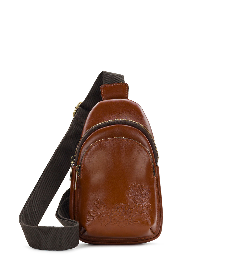 Louetta Sling Crossbody - Mini Rose Tooled