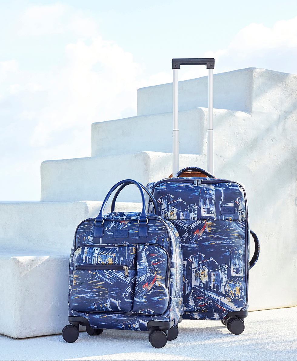 Cagliari Roller Duffel - Patina Coated Linen Canvas — Harbor Nights